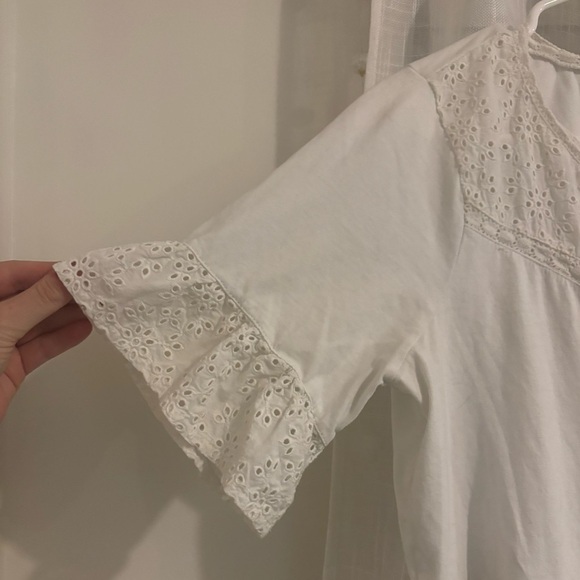 Draper James White Eyelet Peplum Top - Picture 4 of 4